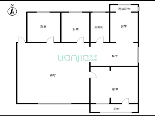开发区平层   没有浪费面积 2层 价格可谈-户型图