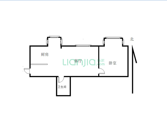金叶家园  1-1-1-1 64.00m²-户型图
