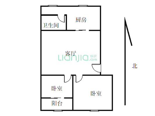 刘家湾 狮子山小区 便宜房子 五楼 随时看房-户型图
