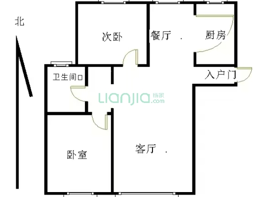 通勤必看，通透两居室，社区838公交直达丰台六里桥-户型图