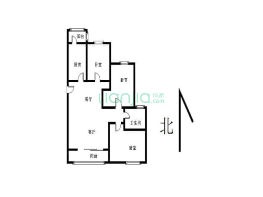 精装3室，*大楼间距，户型通透，采光好-户型图