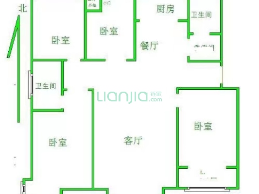 鑫和花园 4室2厅 南 北-户型图