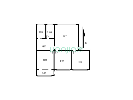 添运小区 精装三居室 此房满五 带地下室 支持贷款-户型图