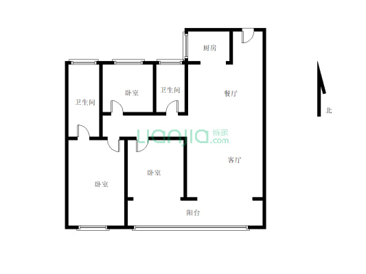 建业璟园 3室2厅2卫 小区环境舒适， 环境优美适合居住-户型图