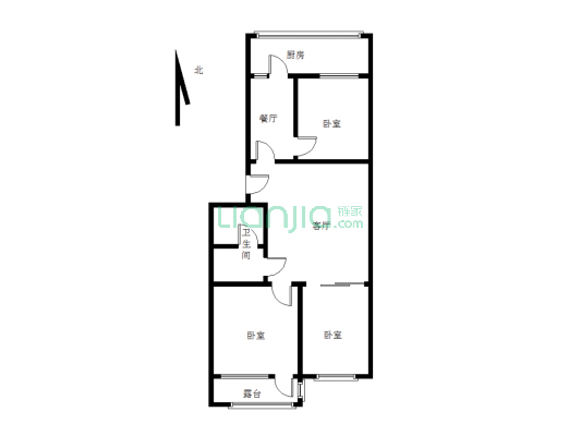 供销住宅楼3-2-1-1 81.77m²-户型图