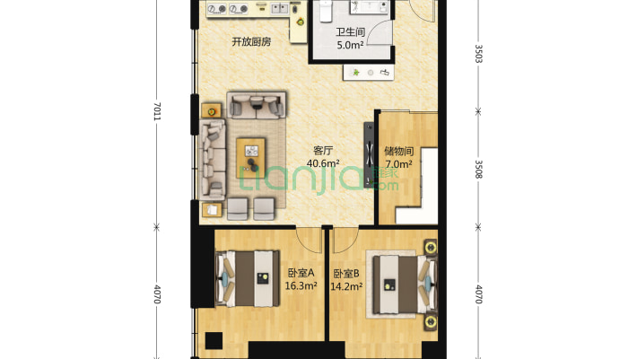 富豪国际商务公寓二手房实景图