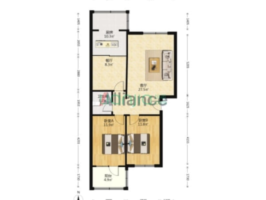 位于建设路 成熟小区 位置好  配套齐全 交通便利-户型图
