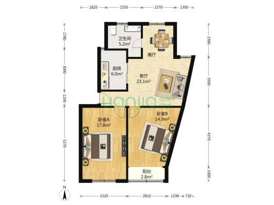 殷高路149弄 2室2厅1卫 92平方