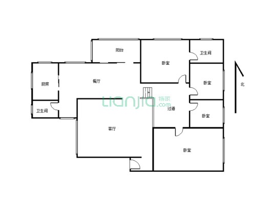 北门单位房，使用面积200多平大四房首付低-户型图