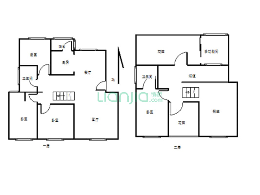 明珠城市花园6+7复式四室两厅带两个露台，阳光房-户型图
