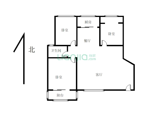 家年华小区152平米大三房，有钥匙中间楼层-户型图