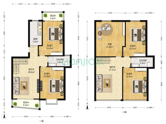文泽园 5室2厅2卫 175平方
