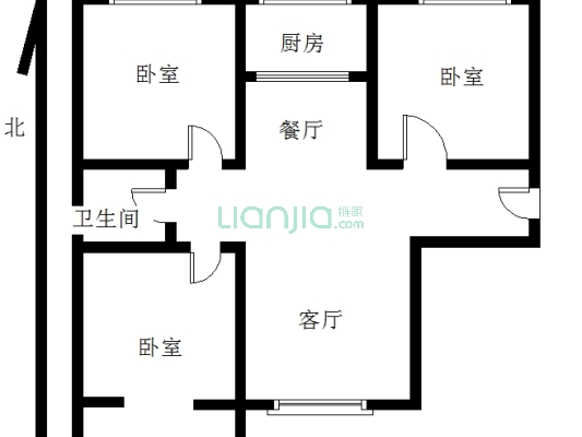 名流美域  南北三居  满二  精装修-户型图