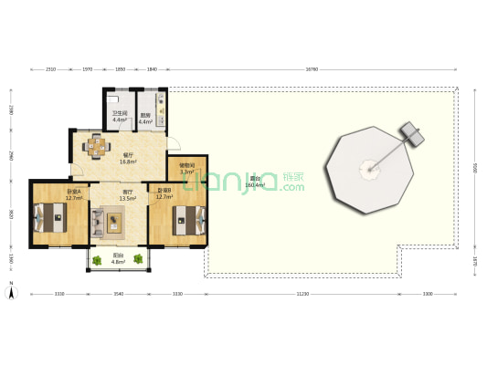 西虹新村 2室2厅1卫 94平方