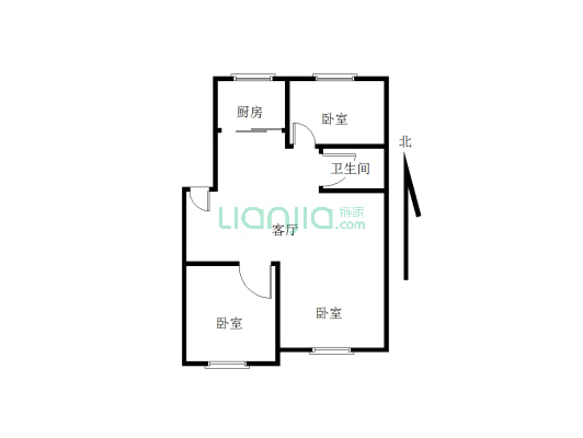 春城家园 步梯2楼 经典三室  小税-户型图