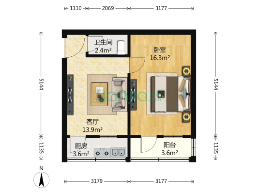 普惠南里 满五唯一 简单装修 看房方便南向采光好