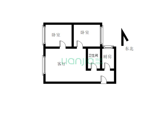 三江家园优质两室两厅好房推荐装修-户型图