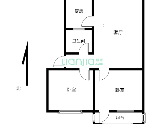 豆腐王旁金属公司家属院4楼2室有证 单独车棚-户型图