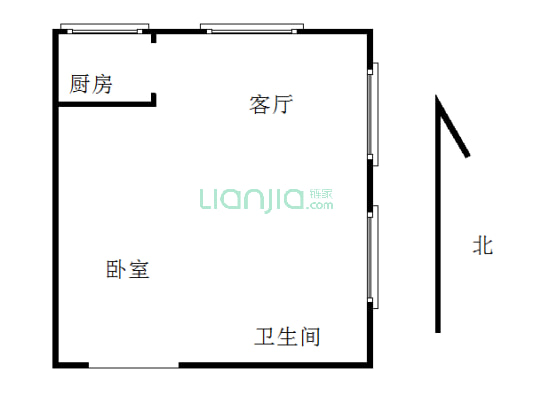 高铁东站附近，总价低，物业好，小区整体干净卫生-户型图