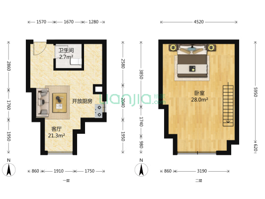印象生活广场 1室1厅1卫 47平方