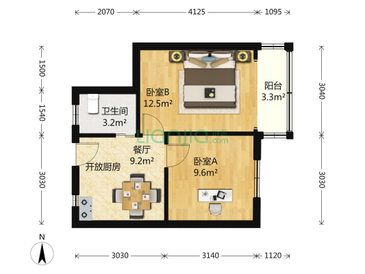 定西路680号 2室0厅1卫 0平方