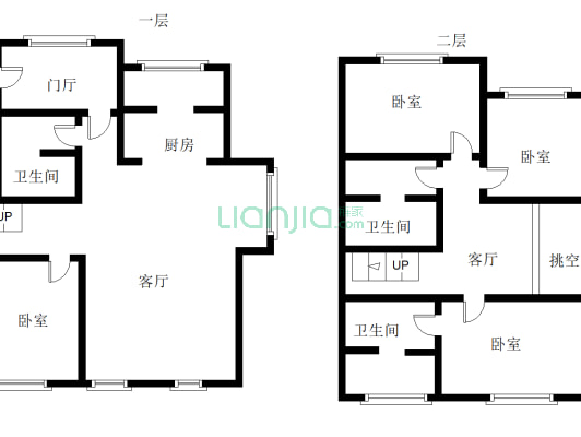 香邑溪谷原墅中叠户型 客厅面宽大  停车方便-户型图