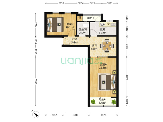 商丘路 2室1厅1卫 60平方