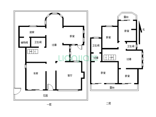 急售 独栋别墅 地上两层加阁楼 有证出税 配套齐全-户型图