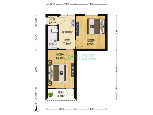 张马路25号 2室1厅1卫 0平方