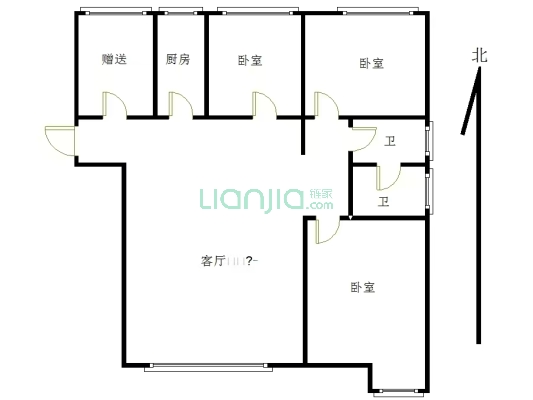 三利中和城，四居，南北通透，户型好采光好。-户型图