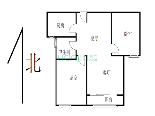 庆丰街 观澜国际 精装两室 有证满二 拎包入住-户型图