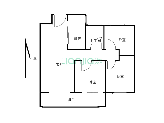 林溪美境，好户型，精装修三室两厅，拎包入住-户型图