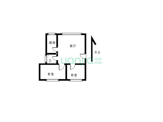 龙湾小区顶楼两室一厅，带顶楼两个套间，总得三套。-户型图