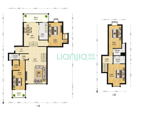 古龙居住公园 4室2厅3卫 164平方