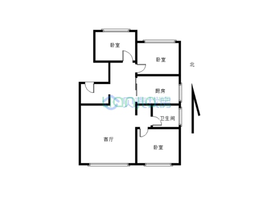 中天悦府福园电梯楼102平三室精装修无捆绑-户型图
