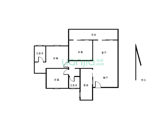 西区大地坡邦泰天誉二期精装3室带车位拎包入住-户型图