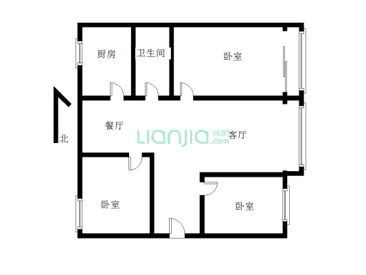 永济秀园 3室2厅 东 西-户型图
