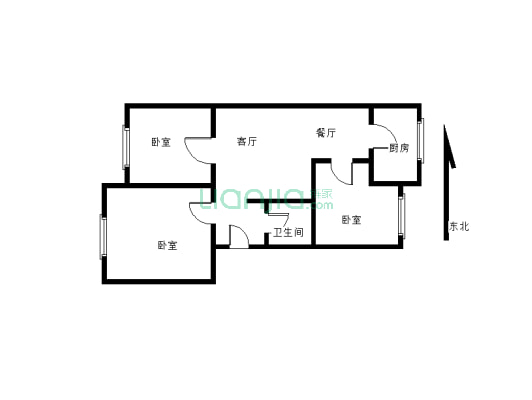 上江北五粮液旁3室房东急售 可以拎包入住-户型图