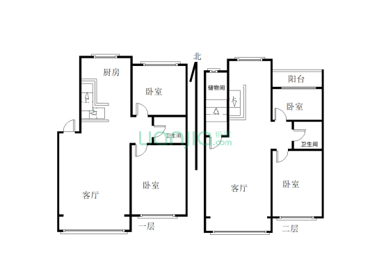 金灿家园 2期  4-1-1-2 94.86m²-户型图