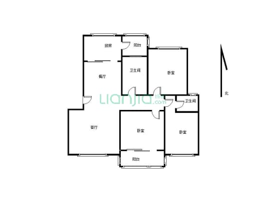 汇林凤凰城 3室2厅 121平米-户型图