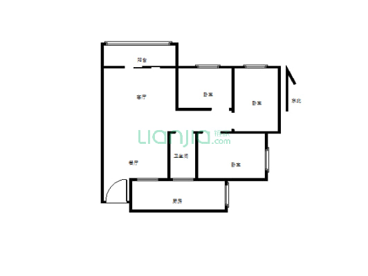 鹭湖宫 精装三室两厅两卫，房东工作调动-户型图