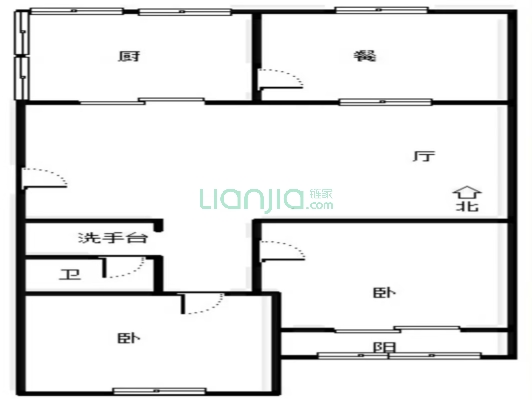 火车站  南北通透 大社区 看房方便-户型图