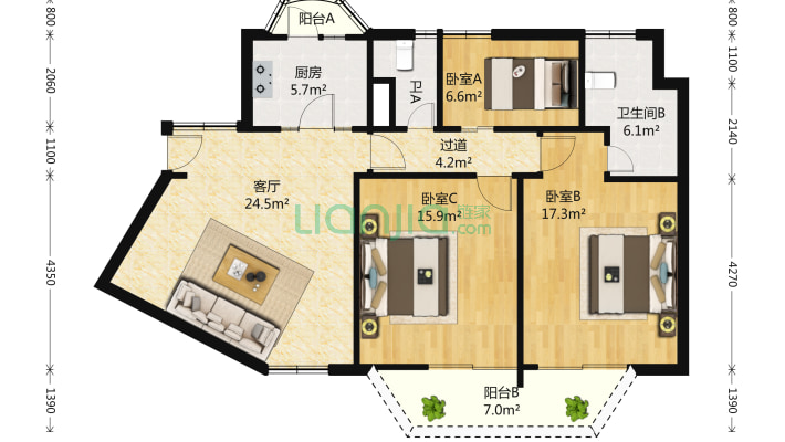 金浦花园二手房实景图
