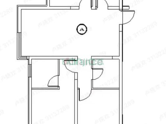 高尔夫别墅区内高层南北通透三居出售-户型图