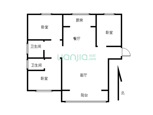 西湖御景湾 小高层三室两厅两卫 带车位 毛坯房任意装-户型图