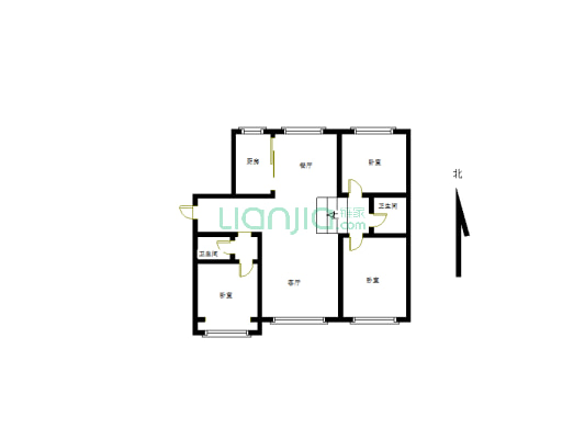 三居室双卫、中等装修、价位可议-户型图