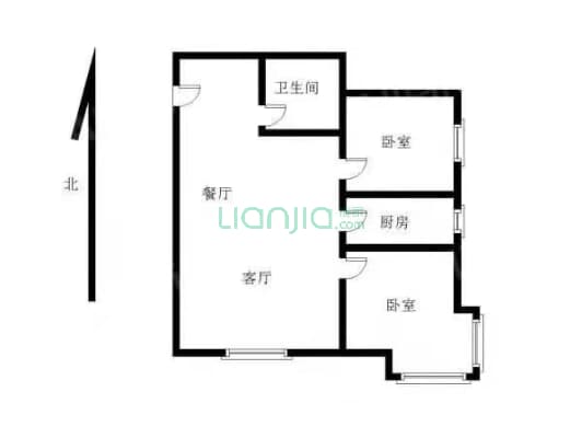 獅子城精裝空房兩居白墻地磚，中高樓層-户型图