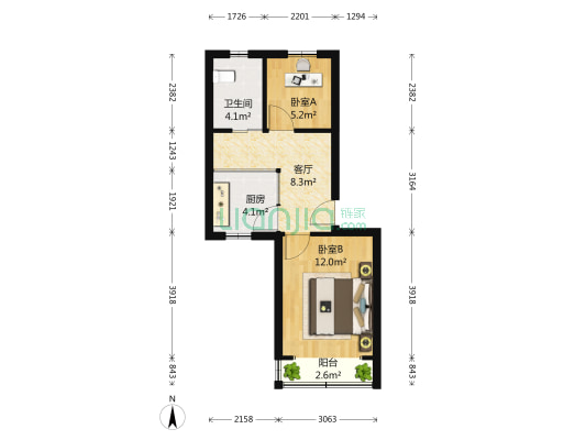 金益四村 2室1厅1卫 50平方