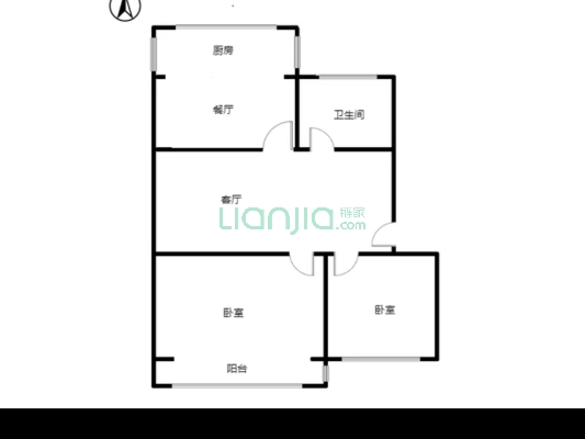 此房满五不唯一  南北通透格局  楼层好   采光充足-户型图
