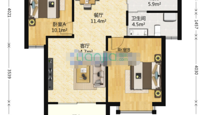 广播电视大学宿舍二手房实景图